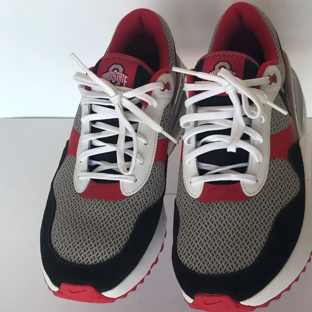 Nike Ohio State Buckeyes College Air Max SYSTM Men Shoe size 10 Mesh Sneaker